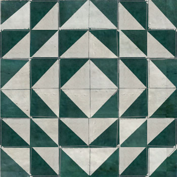 Mosaic House Moroccan tile Seville 1-24 Custom White Sea Green  zellige, mosaic, zellij, field, pattern, glaze, simple, classic 